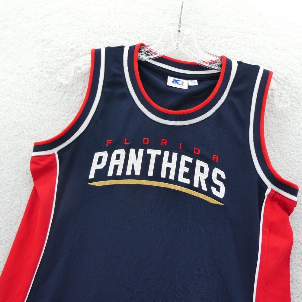 Starter Tank Dress Womens Medium Florida Panthers NHL Navy Blue Red Vintage Y2K - Picture 4 of 9